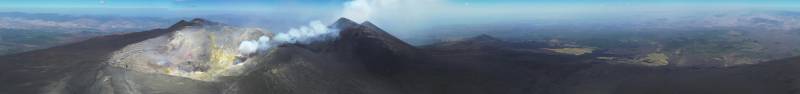 Etna Volcano Full 360  Panoramic View aerial photograph astounding featuring the benefits wild of mountains on la Etna Volcano Full 360  Panoramic View