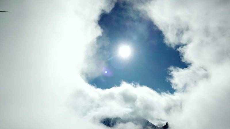 Sun sky clouds aerial astounding shot accurate showcasing the effects wild of nature on la Sun sky clouds aerial