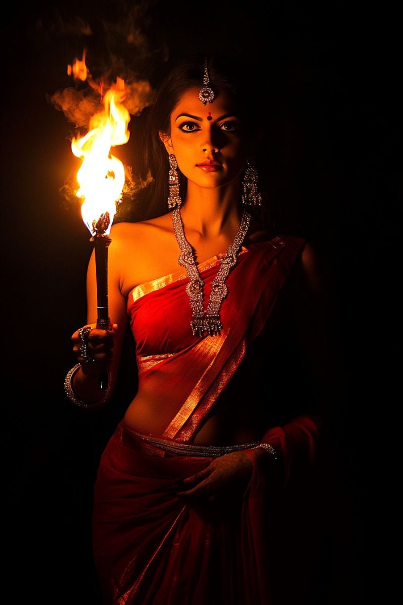 Femme eclairage cierge traditionnels fete diwali festival indien torches evenement culturel allumage sari rouge bijoux main tenant Il y a un groupe d'alpacas qui se tiennent ensemble de près. Ils semblent être vêtus de lunettes de soleil et portent des sweaters en tricôtage colorés sur leur corps. Le fond est une couleur rose vif qui contraste avec l'attire multicolore des alpacas. L'environnement émet un tonnerre de bonheur, suggérant une ambiance festive et d'un été joyeux.