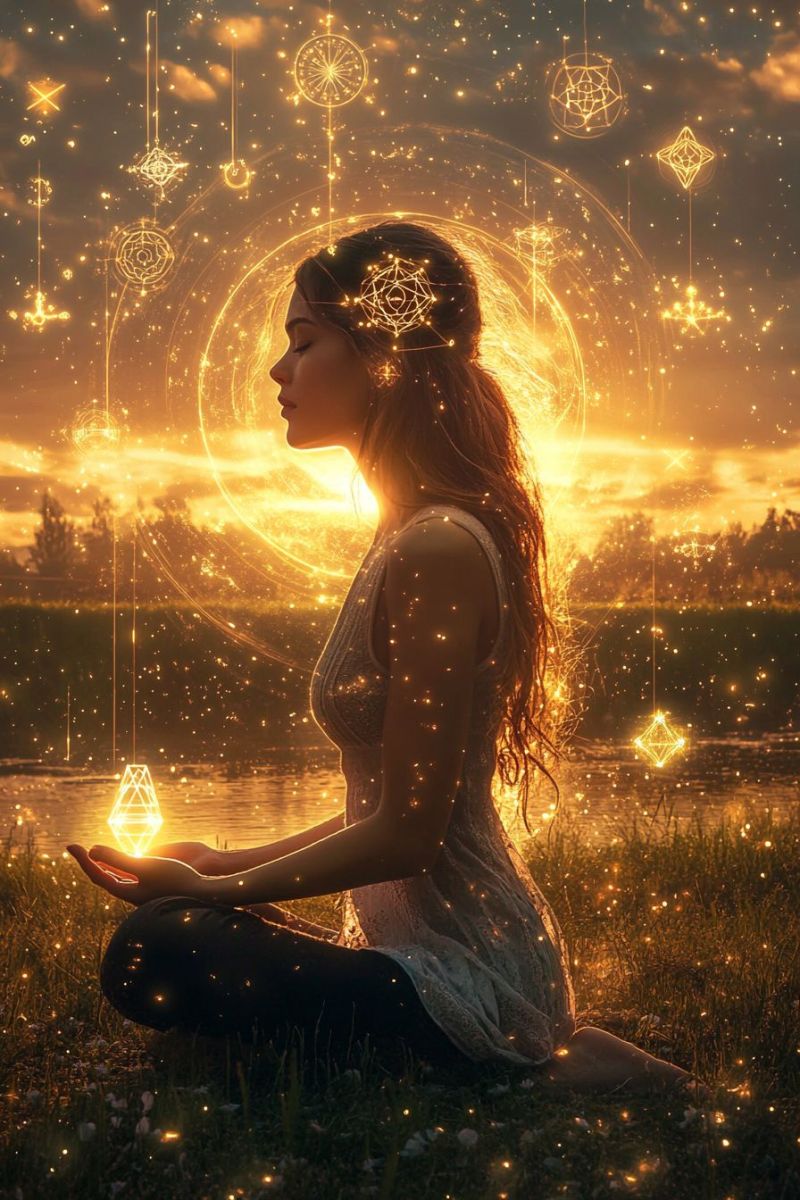 Beautiful woman meditating w image picture accurate picture amazing demonstrating the mischiefs wild of human activities on la beautiful woman meditating w