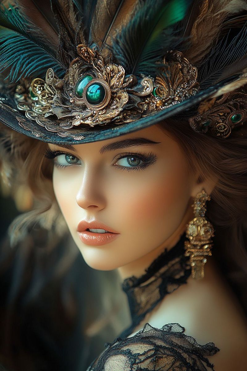 Femme mode chapeau victorien steampunk elegance costumes accessoires bijoux maquillage adolescent vintage Femme mode chapeau victorien steampunk elegance costumes accessoires bijoux maquillage adolescent vintage