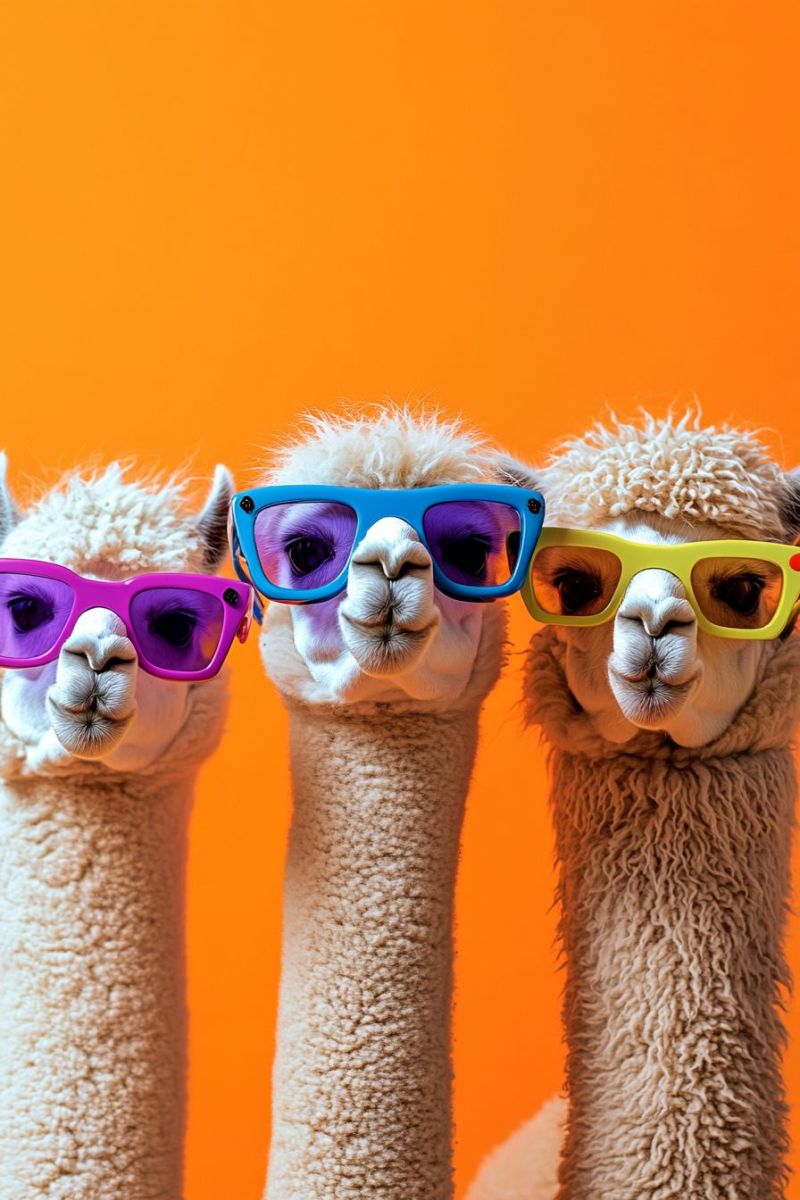 Alpaca animaux unique vif lunettes etonnant accueil humoristique vintage jouet Alpaca animaux unique vif lunettes etonnant accueil humoristique vintage jouet