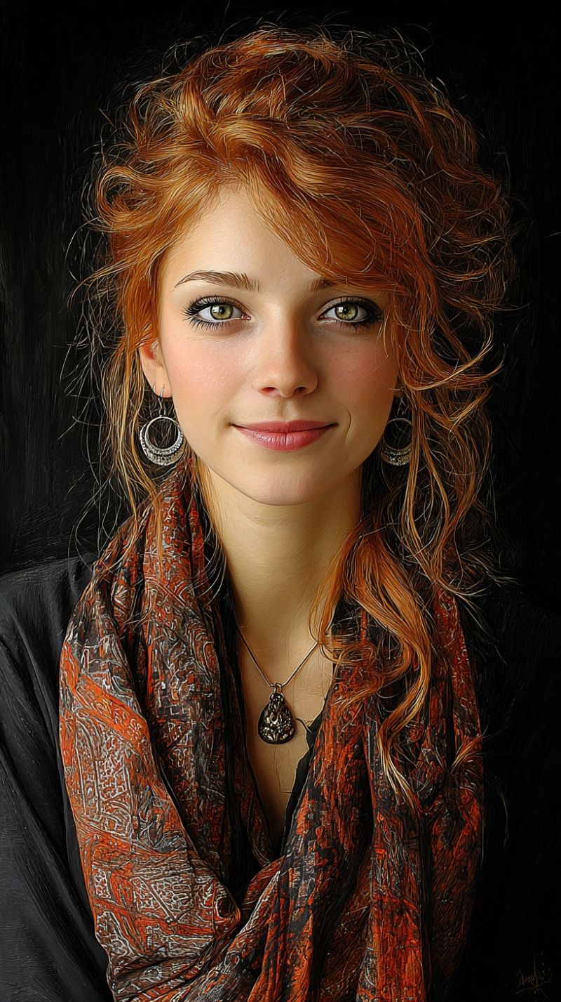 Femme echarpe boucles oreilles collier sourire accessoires bijoux coiffure maquillage beaute rouge vert yeux Femme echarpe boucles oreilles collier sourire accessoires bijoux coiffure maquillage beaute rouge vert yeux