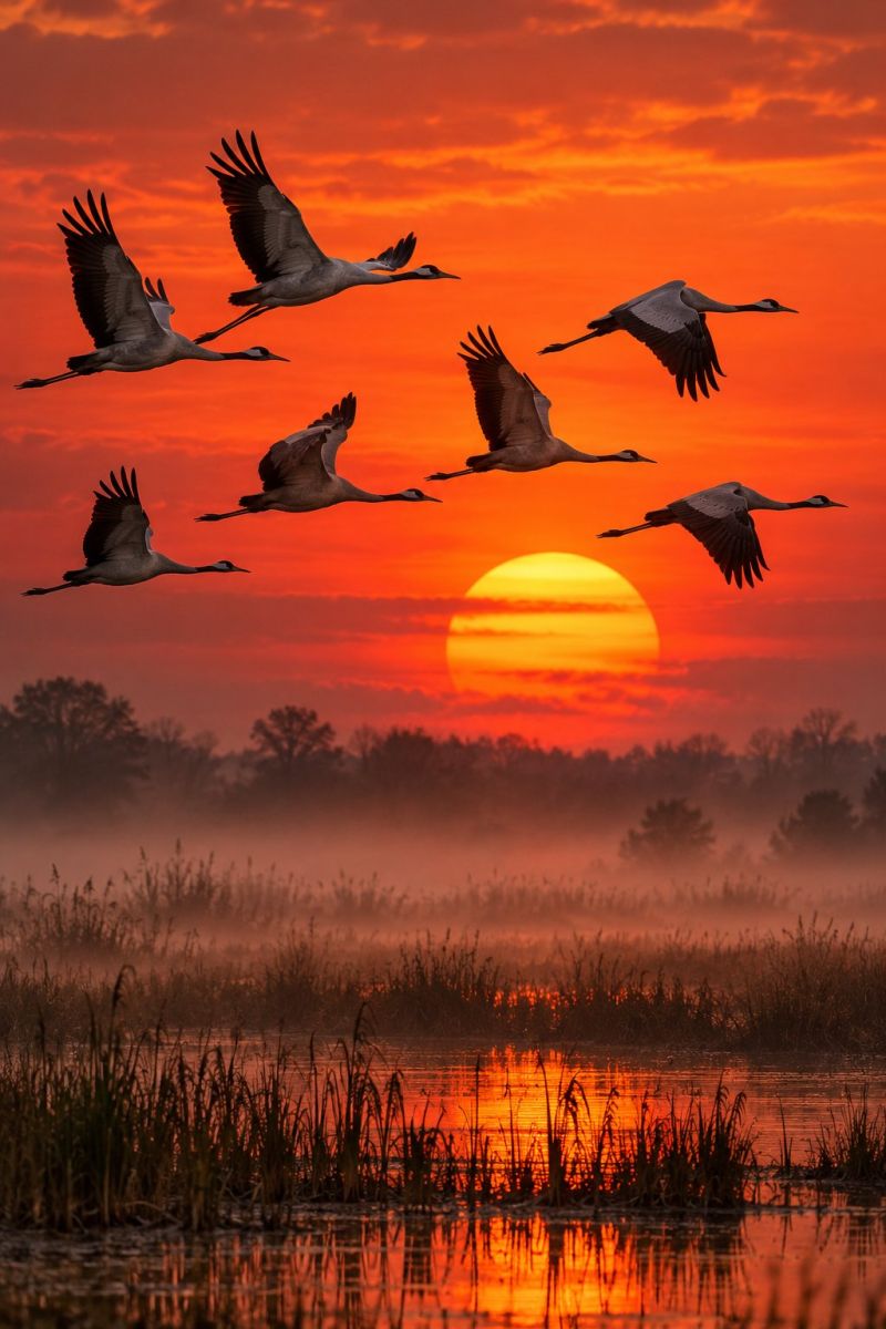 Vol grues marais ecarlates image picture accurate picture amazing demonstrating the mischiefs wild of human activities on la vol grues marais ecarlates