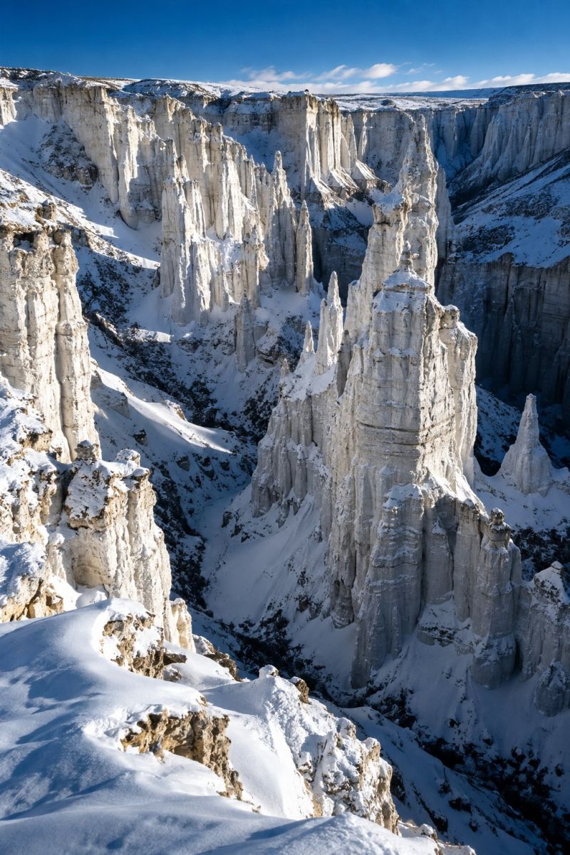 Piliers craie canyon enneige image picture accurate picture amazing demonstrating the mischiefs wild of human activities on la piliers craie canyon enneige