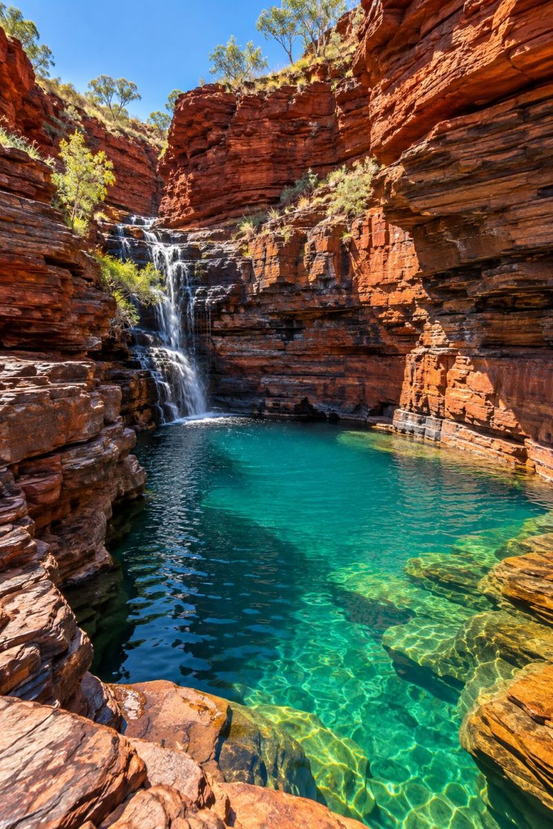 Gorge karijini rouge turquoise image picture accurate picture amazing demonstrating the mischiefs wild of human activities on la gorge karijini rouge turquoise