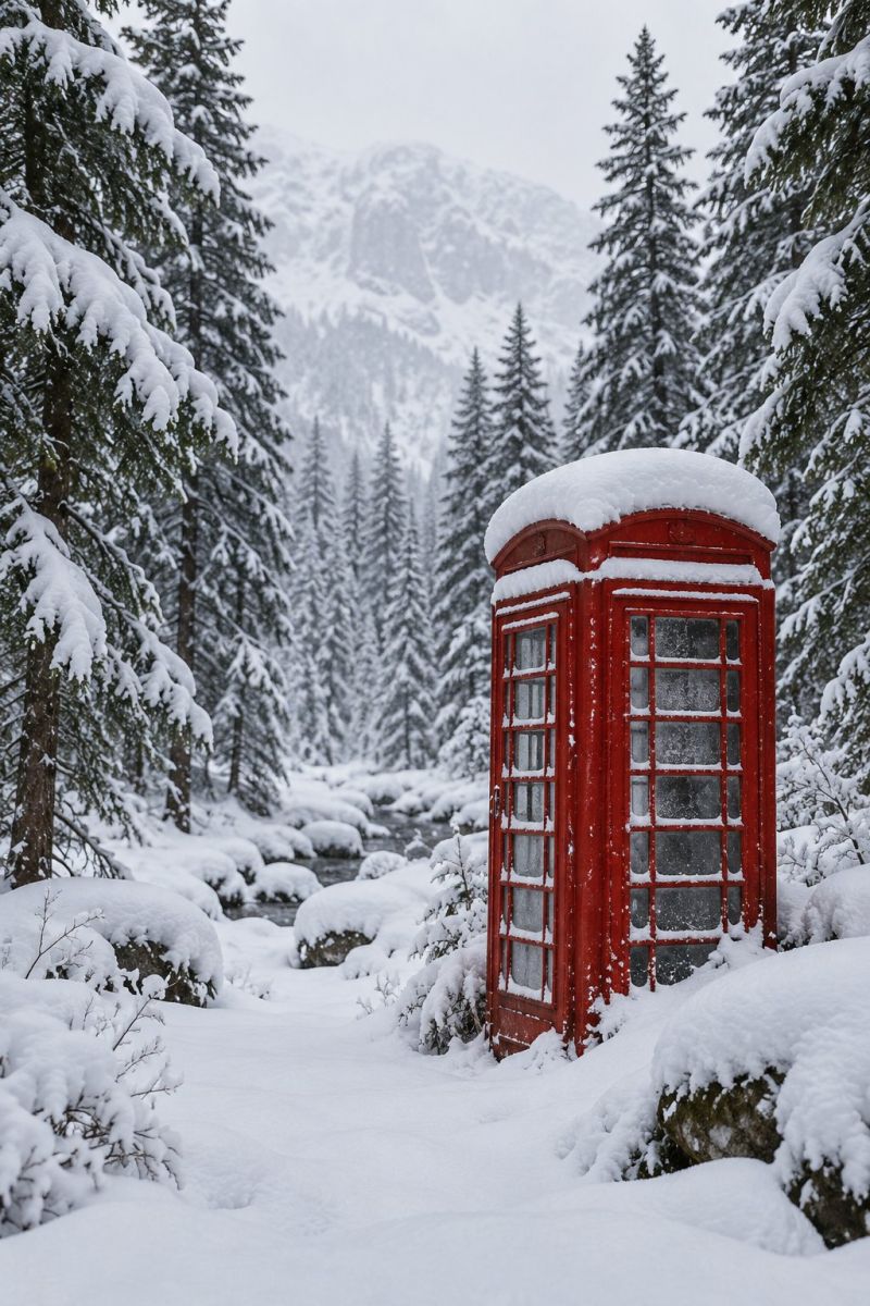 Cabine rouge foret enneigee image picture accurate picture amazing demonstrating the mischiefs wild of human activities on la cabine rouge foret enneigee