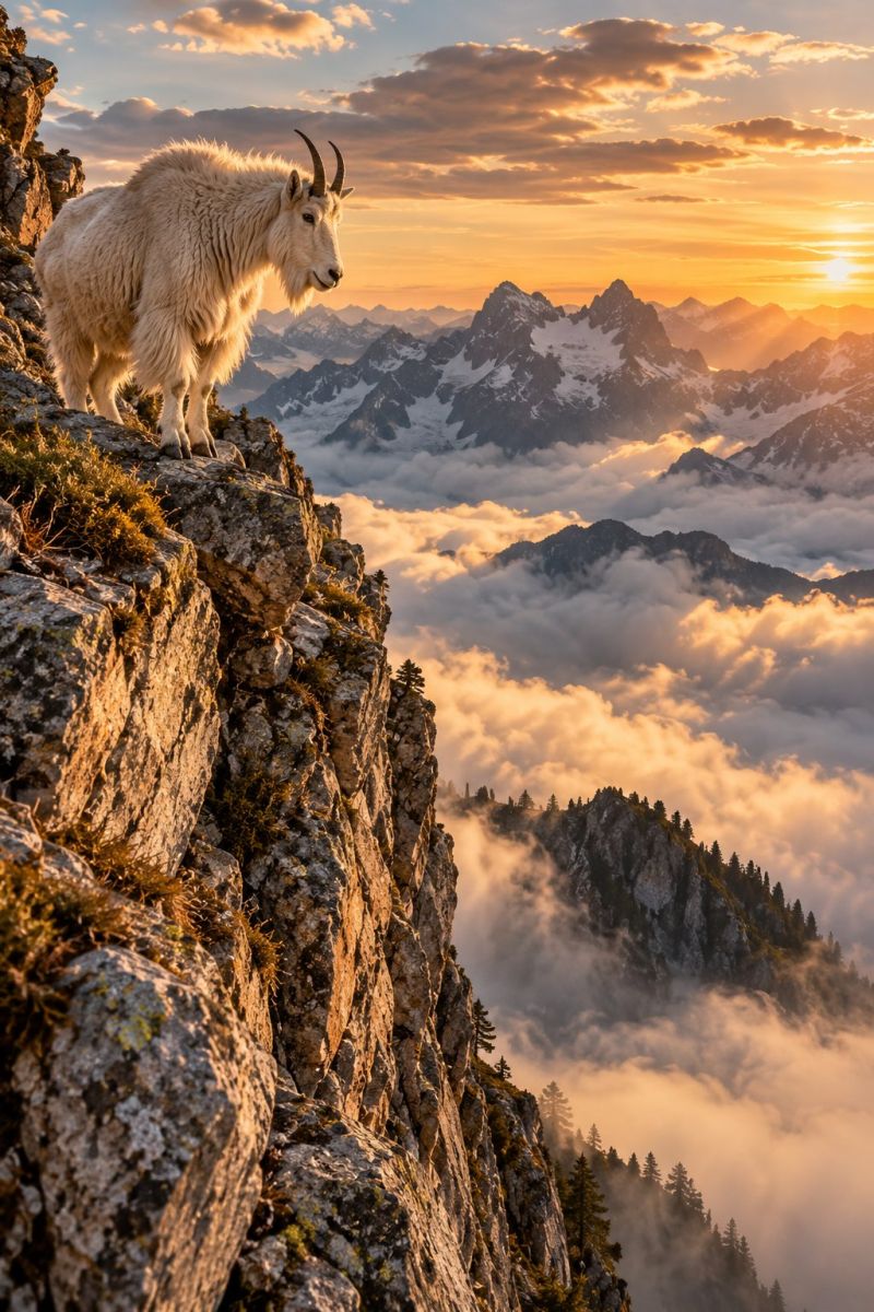 Bouquetin surplombant mer brume image picture accurate picture amazing demonstrating the mischiefs wild of human activities on la bouquetin surplombant mer brume