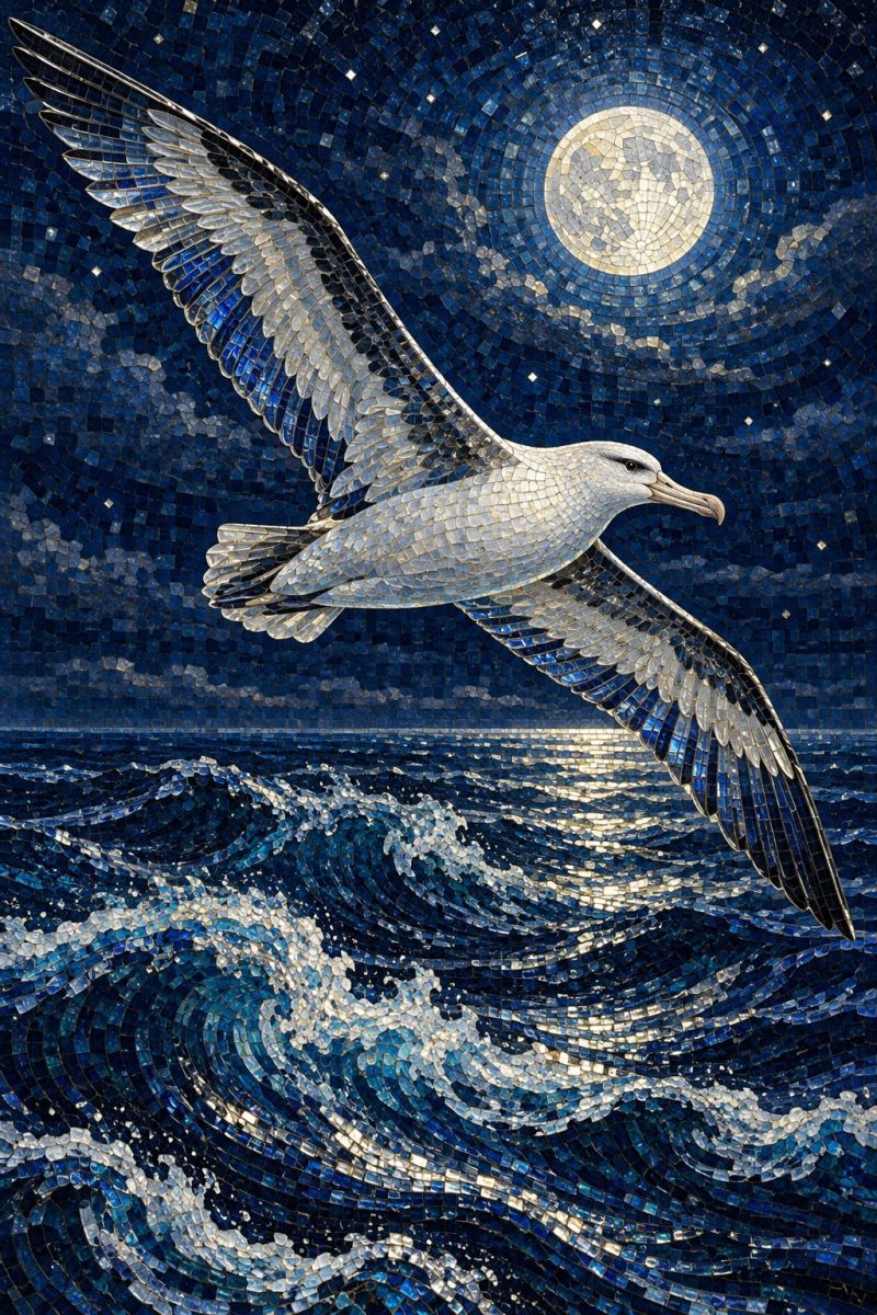 Albatros mosaique ocean nocturne image accurate picture amazing demonstrating the mischiefs wild of human activities on la albatros mosaique l ocean nocturne