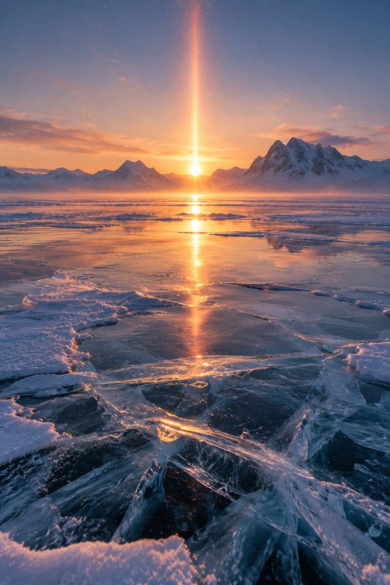Pilier solaire lac gele image photographie magnifique prise précise montrant les méfaits sauvage des activités humaines sur la biodiversité sur la pilier solaire lac gele