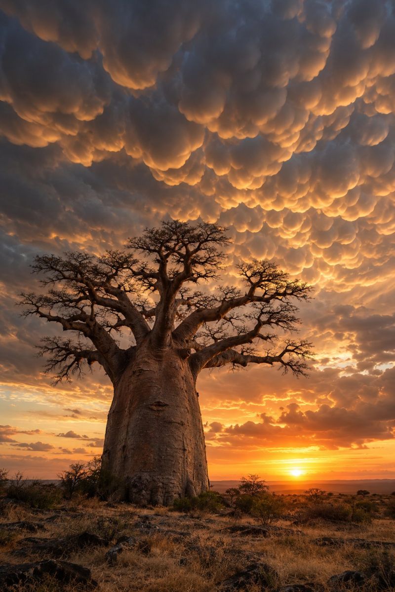 Baobab solitaire nuages mammatus image picture accurate picture amazing demonstrating the mischiefs wild of human activities on la baobab solitaire nuages mammatus