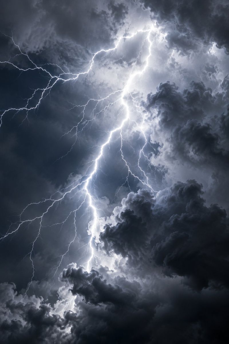 Foudre blanche nuage orage image photographie magnifique prise précise montrant les méfaits sauvage des activités humaines sur la biodiversité sur la foudre blanche nuage d orage