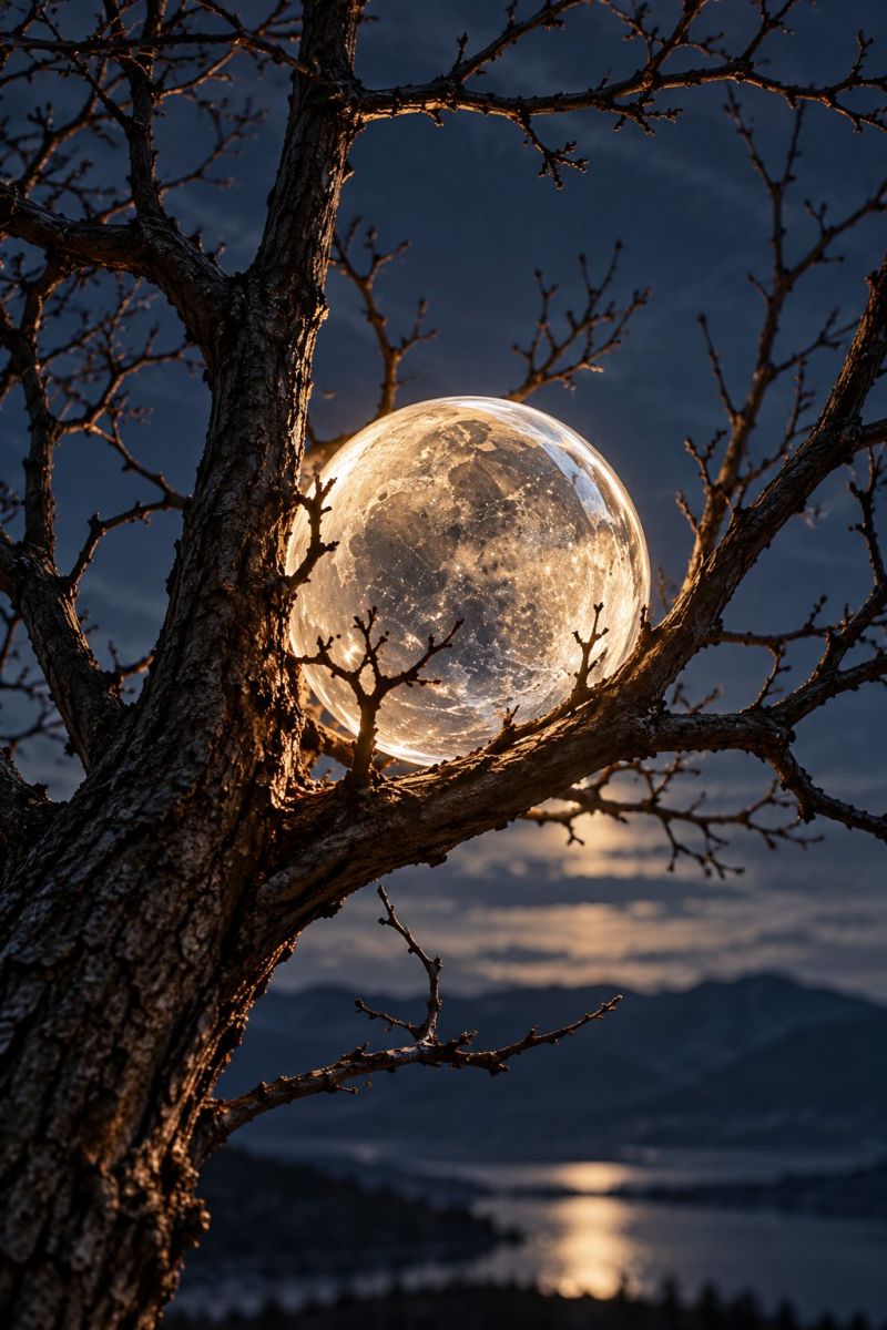 Lune verre arbre image picture photograph accurate picture amazing demonstrating the mischiefs wild of human activities on la lune verre l arbre