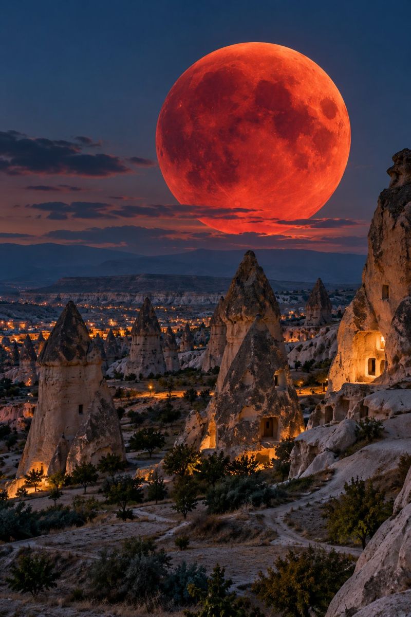 Lune rouge cappadoce image picture photograph accurate picture amazing demonstrating the mischiefs wild of human activities on la lune rouge cappadoce