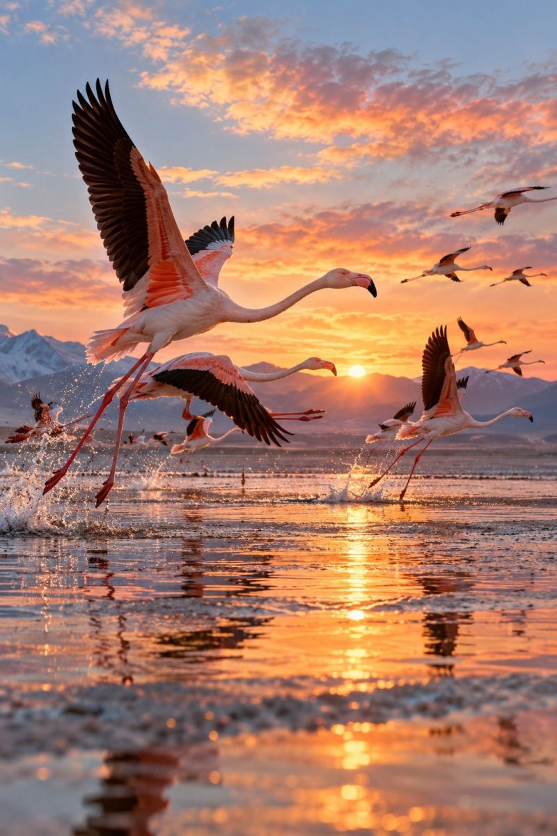 Envol flamants aube image picture photograph accurate picture amazing demonstrating the mischiefs wild of human activities on la envol des flamants l aube