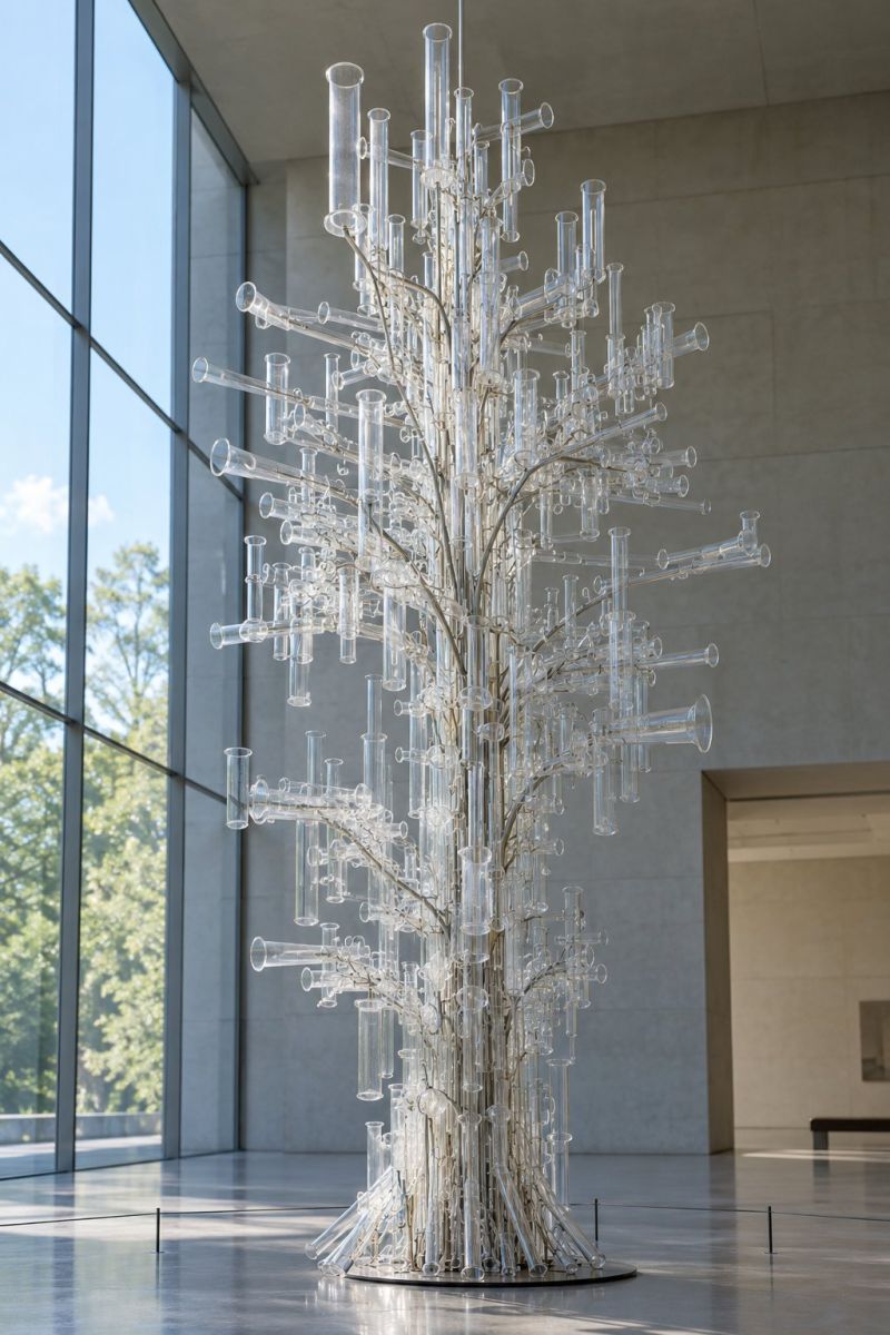 Arbre verre tubes translucides image picture accurate picture amazing demonstrating the mischiefs wild of human activities on la arbre verre tubes translucides