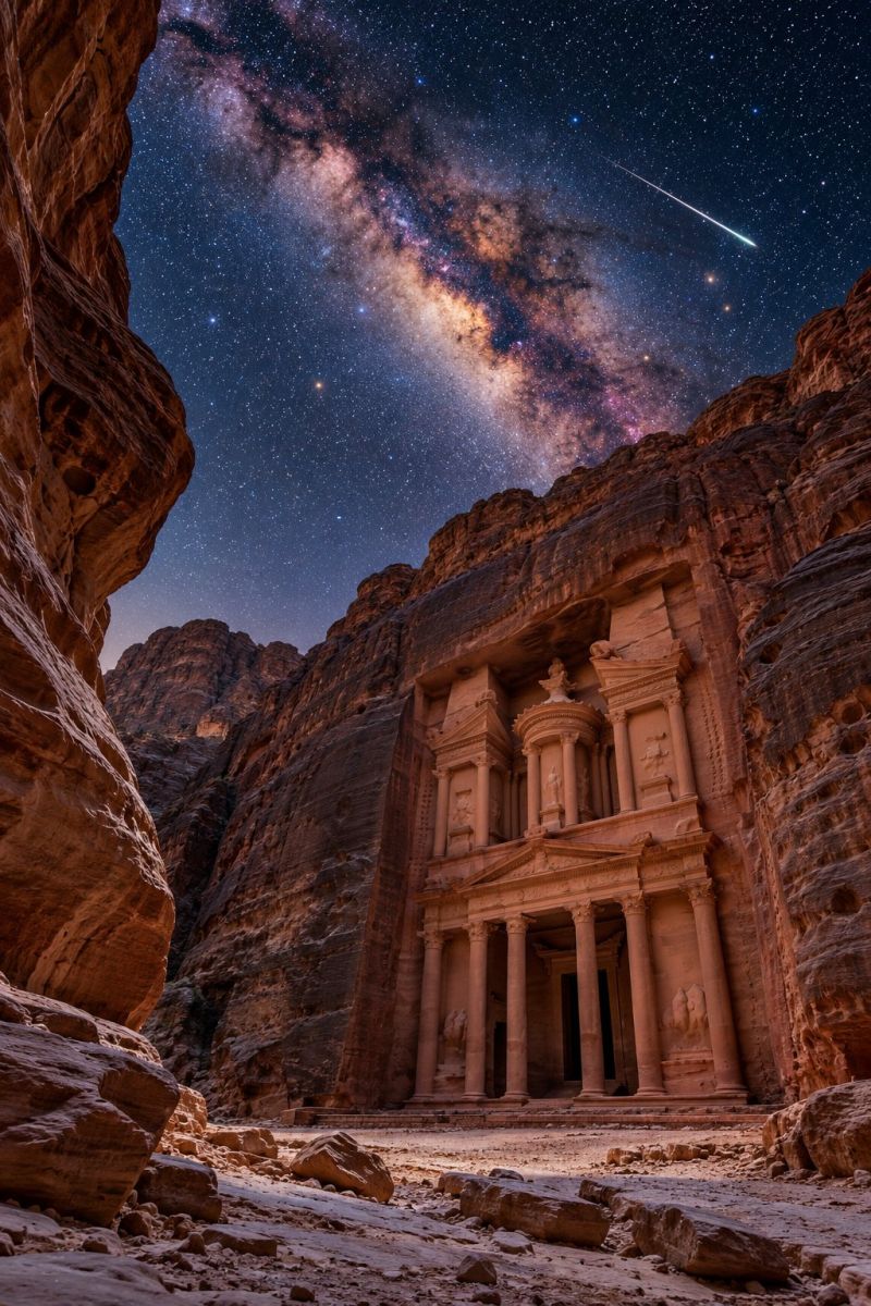Tresor petra voie lactee image picture photograph accurate picture amazing demonstrating the mischiefs wild of human activities on la tresor petra voie lactee