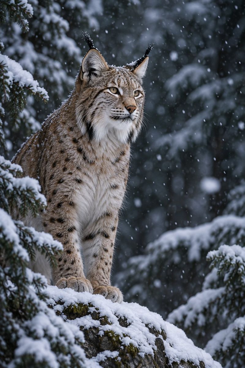 Lynx aguets neige image picture photograph accurate picture amazing demonstrating the mischiefs wild of human activities on la lynx aguets neige