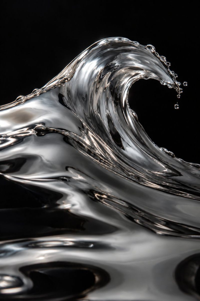 Vague argent liquide noir image picture accurate picture amazing demonstrating the mischiefs wild of human activities on la vague d argent liquide fond noir