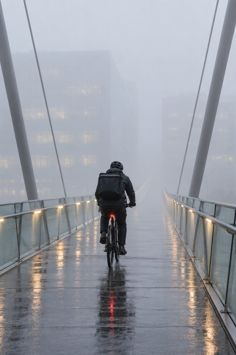 Coursier velo passerelle brumeuse image picture accurate picture amazing demonstrating the mischiefs wild of human activities on la coursier velo passerelle brumeuse