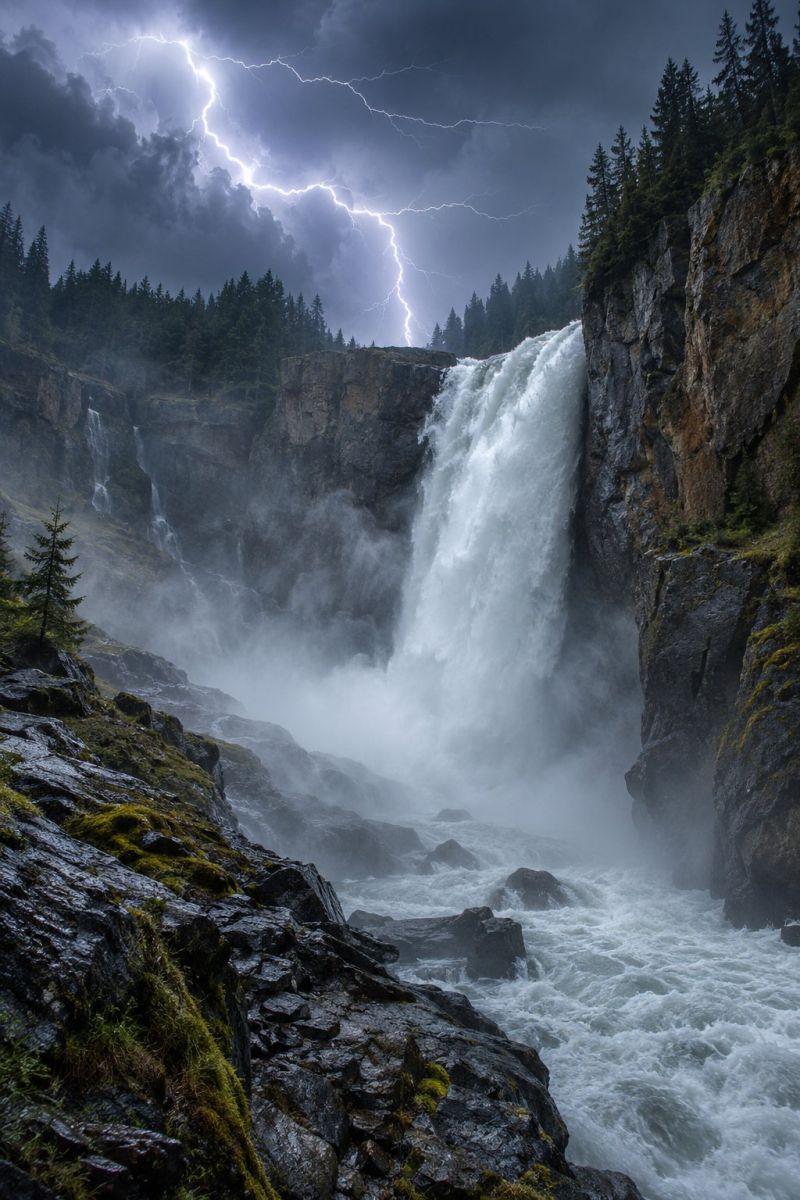 Eclair cascade canyon image picture photograph accurate picture amazing demonstrating the mischiefs wild of human activities on la eclair cascade canyon
