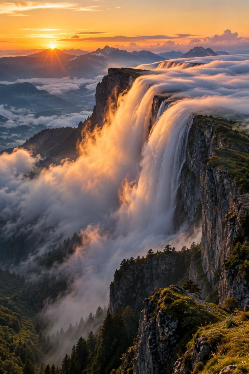 Cascade nuages aube image picture photograph accurate picture amazing demonstrating the mischiefs wild of human activities on la cascade nuages l aube