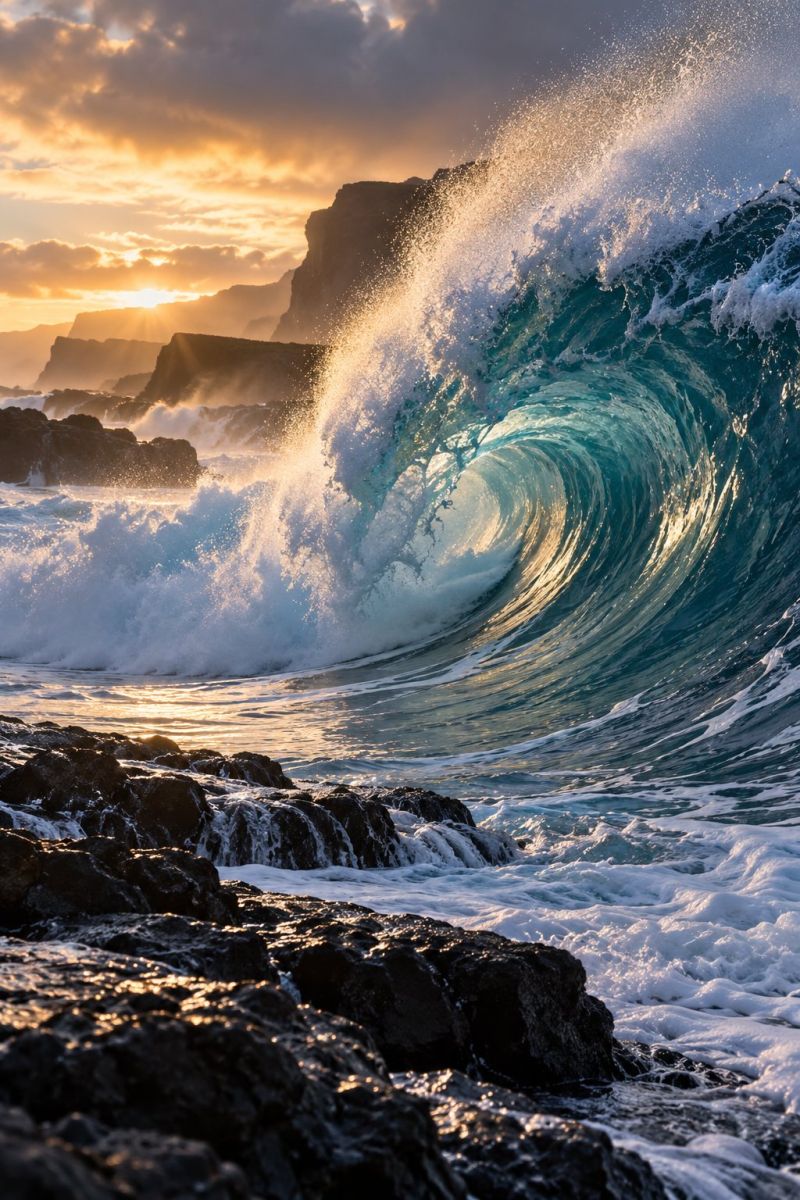 Vague geante cote volcanique noire image accurate picture amazing demonstrating the mischiefs wild of human activities on la vague geante cote volcanique noire