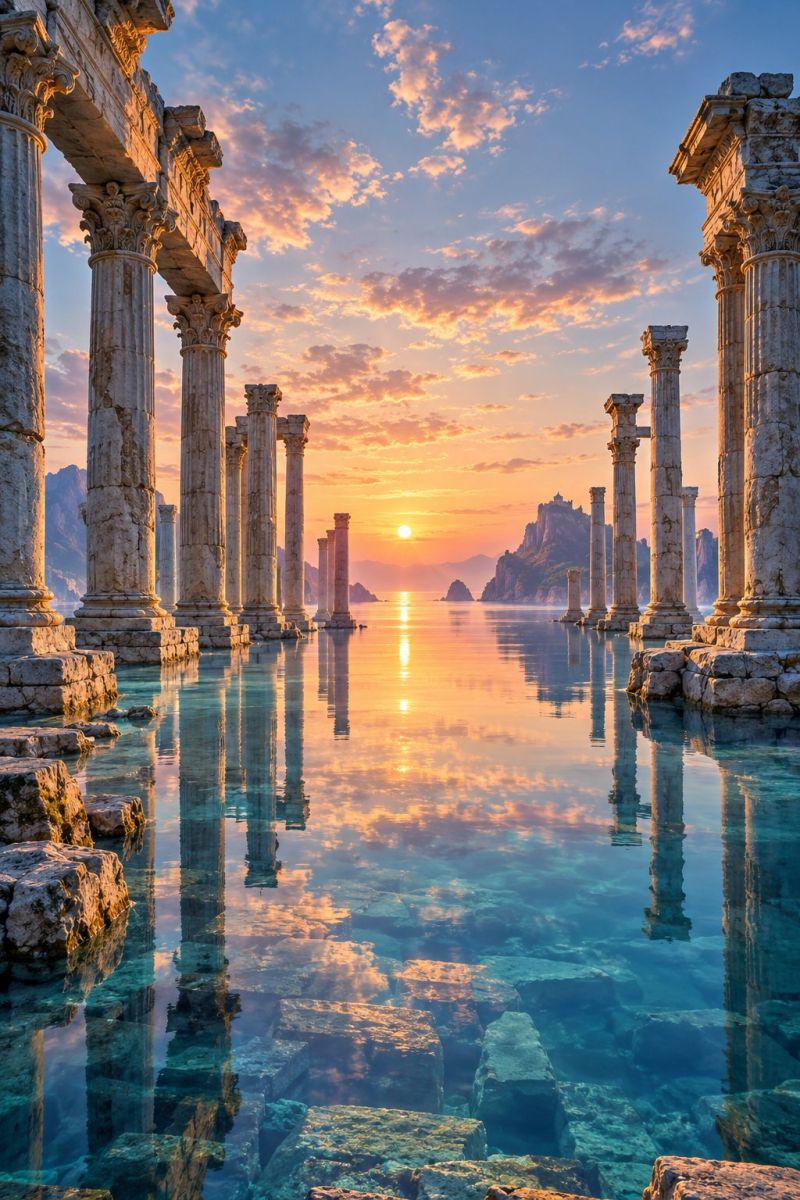 Colonnade antique mer miroir image picture accurate picture amazing demonstrating the mischiefs wild of human activities on la colonnade antique mer miroir