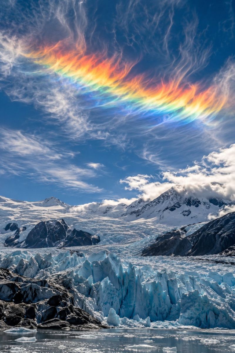 Arc feu dessus glacier image picture photograph accurate picture amazing demonstrating the mischiefs wild of human activities on la arc feu dessus glacier