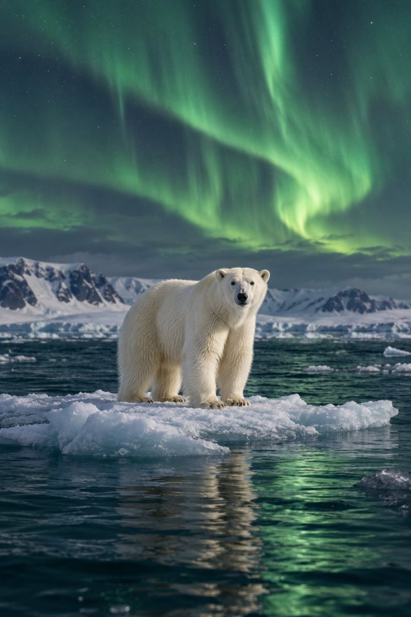 Ours polaire aurores boreales image picture accurate picture amazing demonstrating the mischiefs wild of human activities on la ours polaire aurores boreales