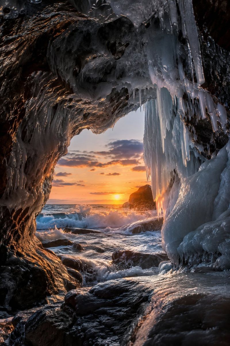 Grotte marine hivernale sculptee par glace accurate picture amazing demonstrating the mischiefs wild of human activities on la grotte marine hivernale sculptee par glace
