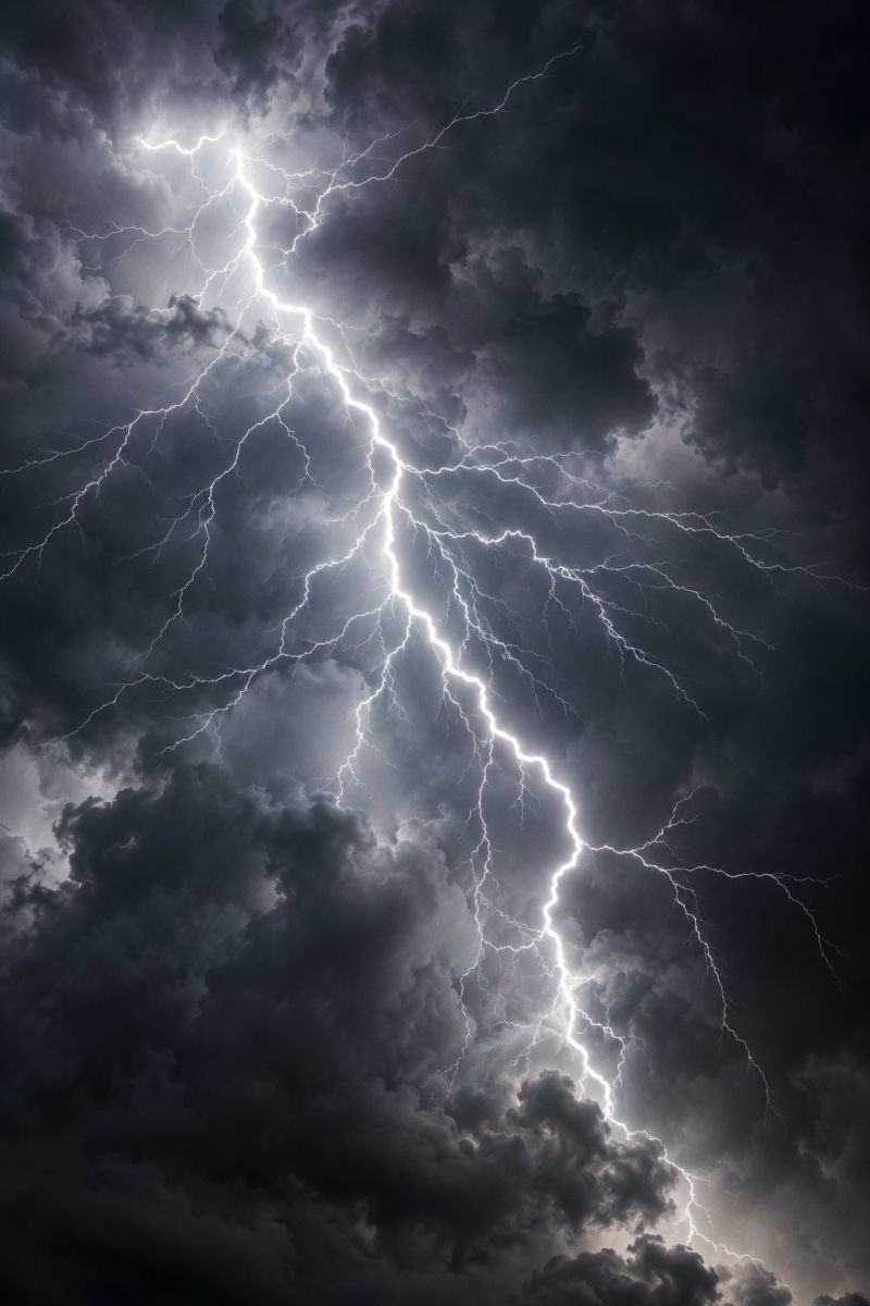 Eclair blanc nuage orage image photographie magnifique prise précise montrant les méfaits sauvage des activités humaines sur la biodiversité sur la eclair blanc nuage d orage