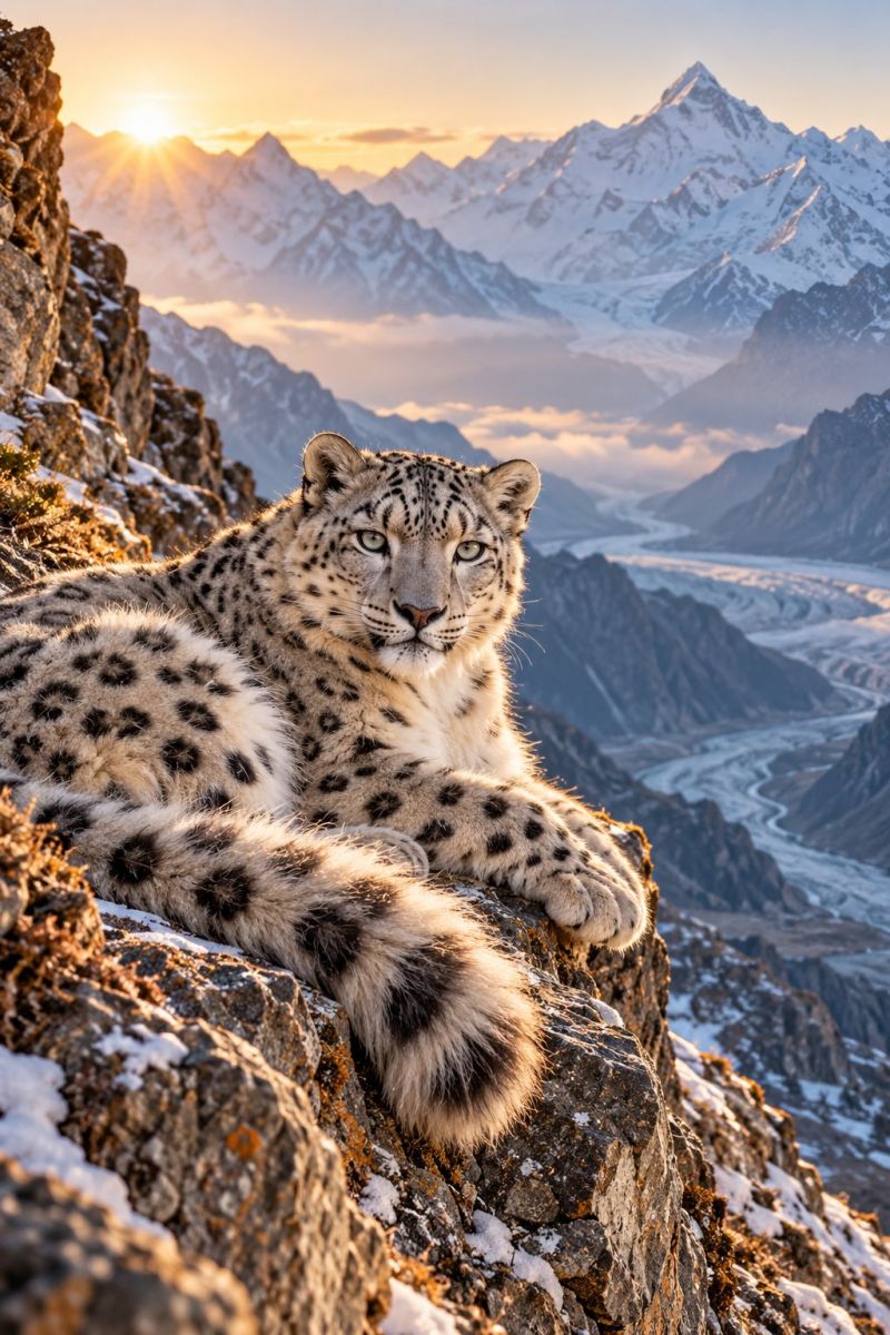 Leopard neiges aube image picture photograph accurate picture amazing demonstrating the mischiefs wild of human activities on la leopard des neiges l aube