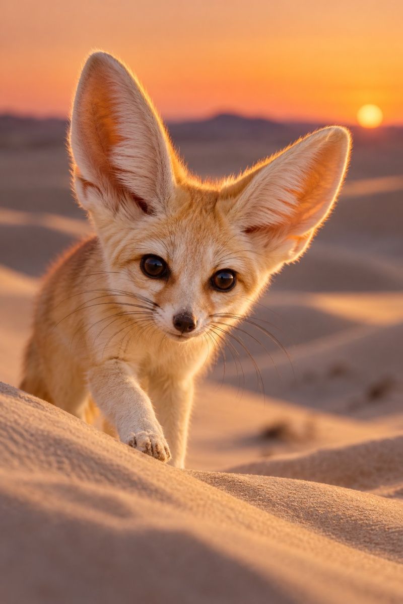 Fennec crepuscule image picture photograph accurate picture amazing demonstrating the mischiefs wild of human activities on la fennec crepuscule