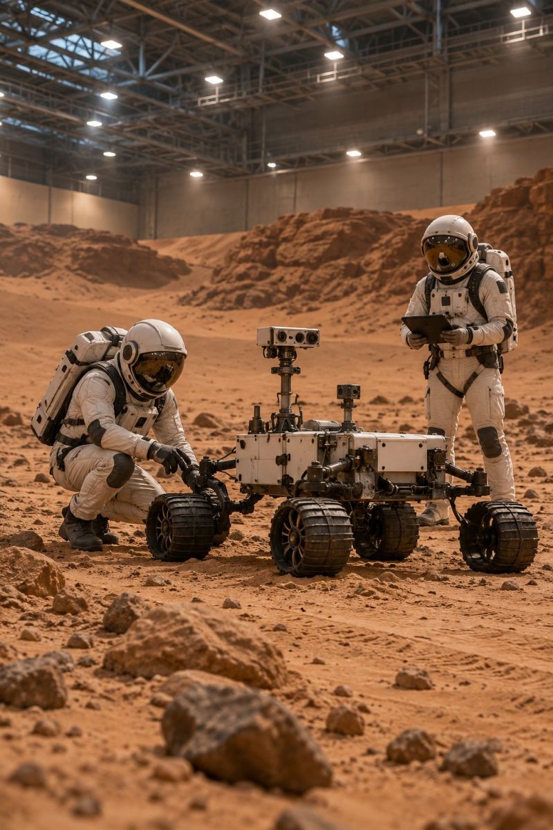 Astronautes testant rover desert simule image accurate picture amazing demonstrating the mischiefs wild of human activities on la astronautes testant rover desert simule