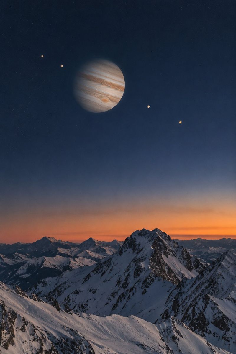 Jupiter dessus sommets enneiges image accurate picture amazing demonstrating the mischiefs wild of human activities on la jupiter dessus des sommets enneiges