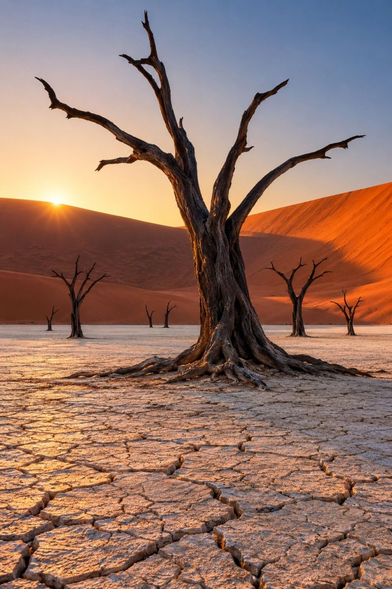 Arbres noirs dead vlei image picture photograph accurate picture amazing demonstrating the mischiefs wild of human activities on la arbres noirs dead vlei