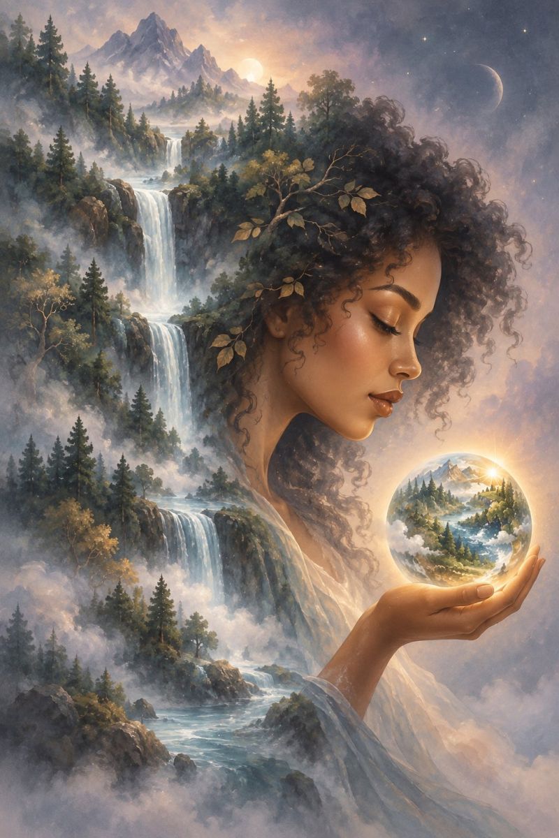 Femme forets monde lumineux main image magnifique prise précise montrant les méfaits sauvage des activités humaines sur la biodiversité sur la femme des forets monde lumineux main