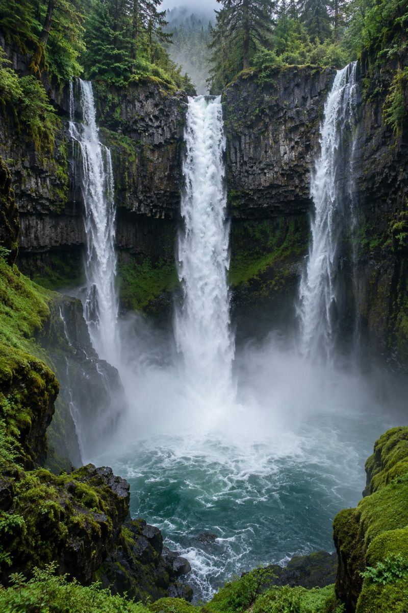 Trois chutes basalte image picture photograph accurate picture amazing demonstrating the mischiefs wild of human activities on la trois chutes basalte