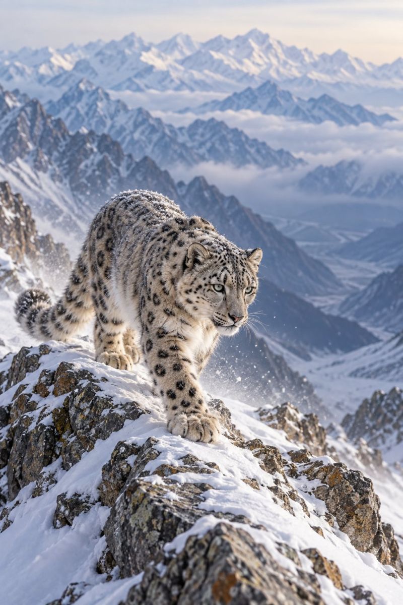 Leopard neiges crete image picture photograph accurate picture amazing demonstrating the mischiefs wild of human activities on la leopard des neiges crete