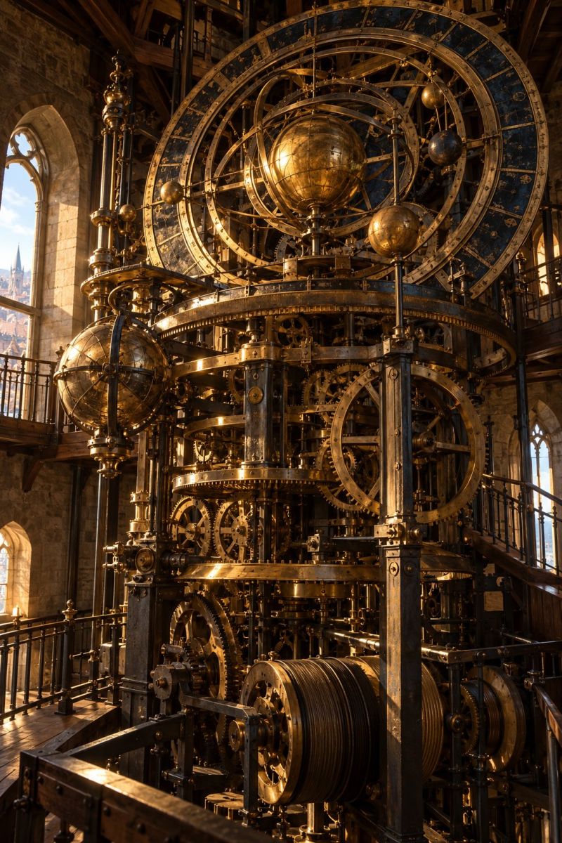 Mecanisme dore horloge astronomique image accurate picture amazing demonstrating the mischiefs wild of human activities on la mecanisme dore d horloge astronomique
