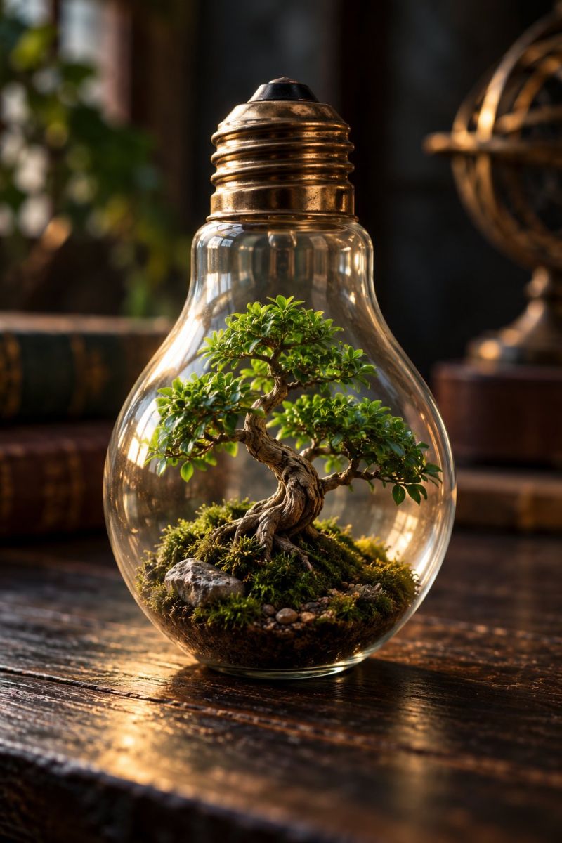 Bonsminiature ampoule image picture photograph accurate picture amazing demonstrating the mischiefs wild of human activities on la bonsminiature ampoule