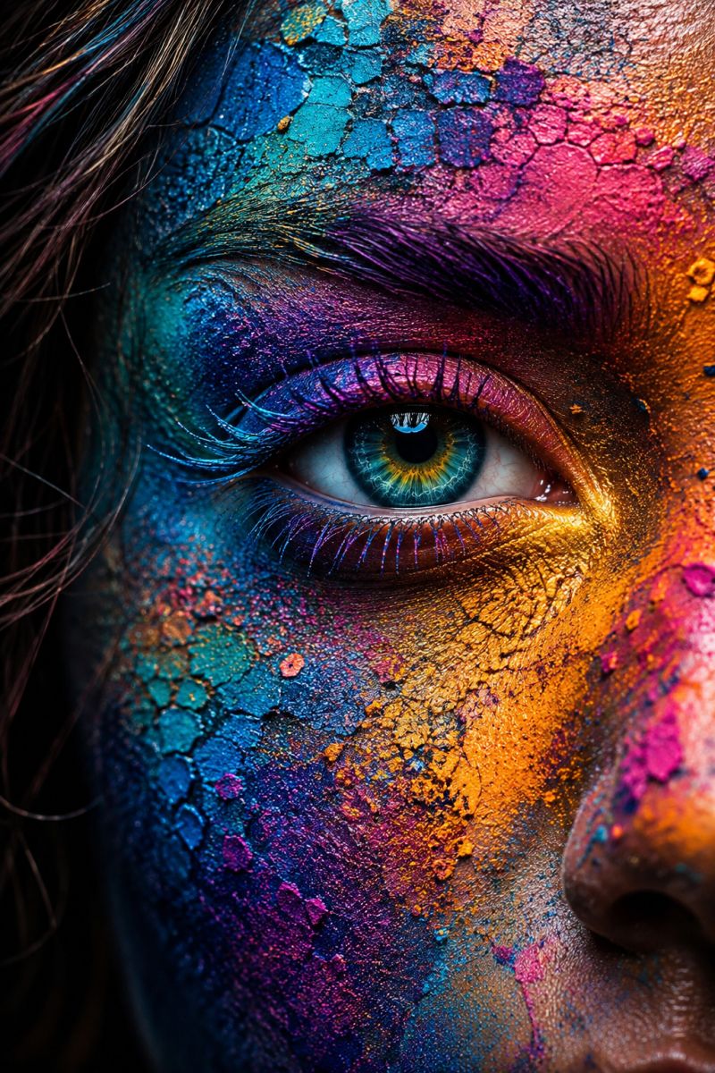 Portrait macro pigments eclatants image picture accurate picture amazing demonstrating the mischiefs wild of human activities on la portrait macro pigments eclatants