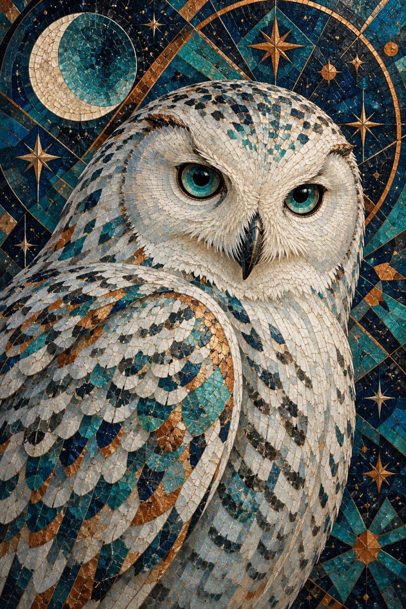 Hibou neiges mosaique turquoise cuivre accurate picture amazing demonstrating the mischiefs wild of human activities on la hibou des neiges mosaique turquoise cuivre