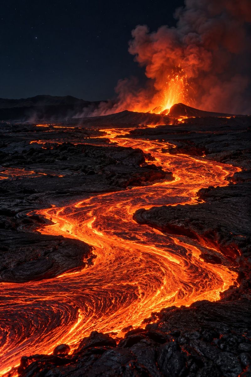 Riviere lave nuit image picture photograph accurate picture amazing demonstrating the mischiefs wild of human activities on la riviere lave nuit