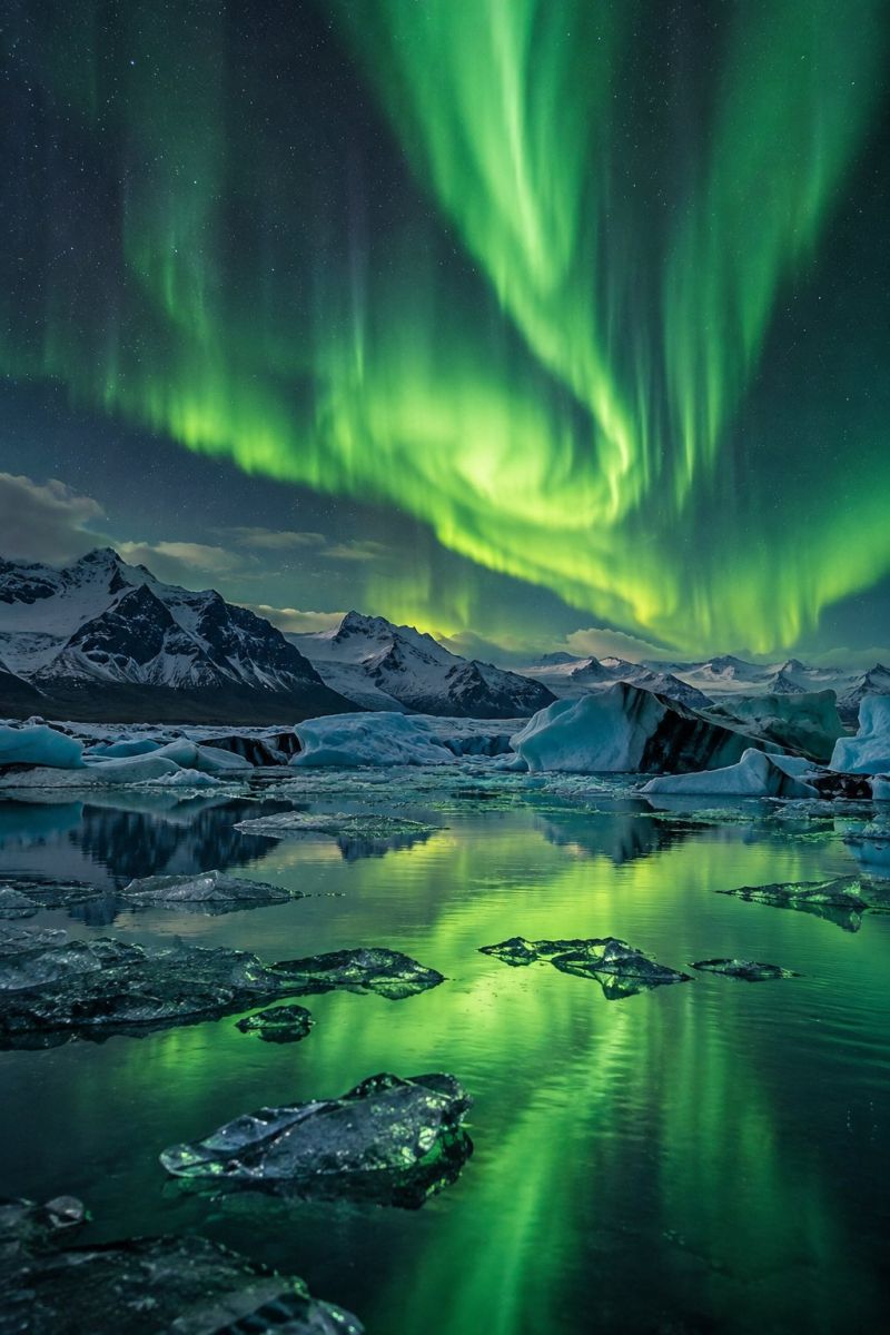 Aurores vertes lagon glaciaire image picture accurate picture amazing demonstrating the mischiefs wild of human activities on la aurores vertes lagon glaciaire