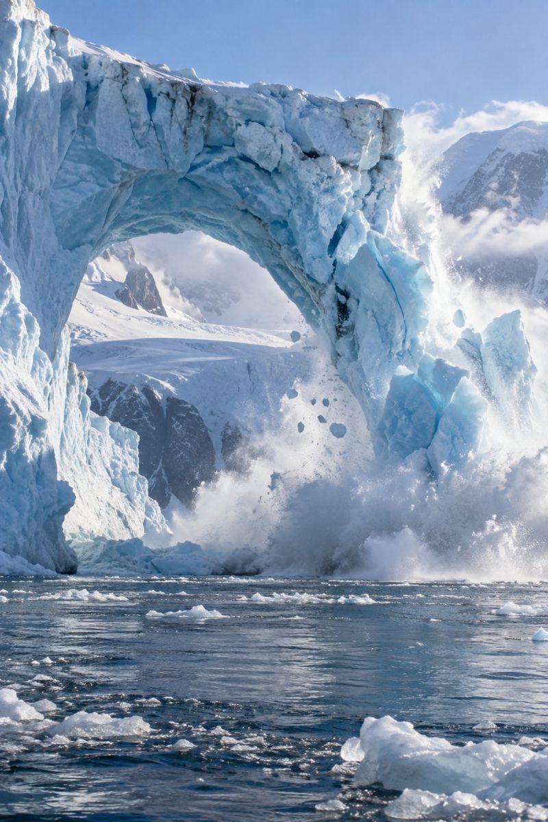 Arche glace effondre image picture photograph accurate picture amazing demonstrating the mischiefs wild of human activities on la l arche glace s effondre