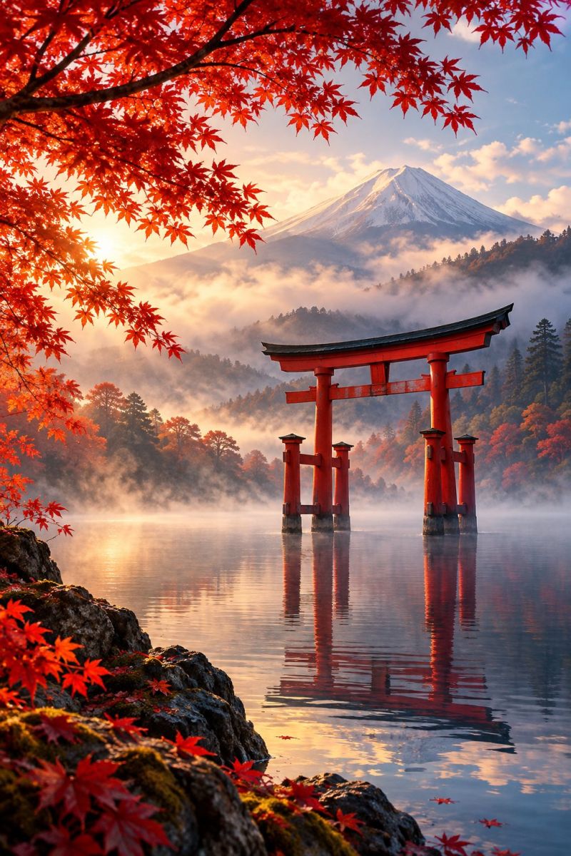 Torii rouge brume automne image picture accurate picture amazing demonstrating the mischiefs wild of human activities on la torii rouge brume d automne