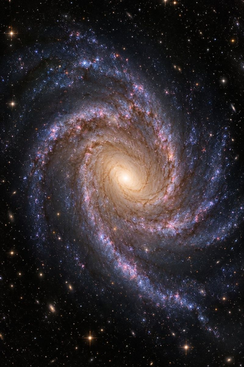 Space galaxy universe astronomy cosmic star celestial cosmology astrophysics nebula galactic stargazing night sky outer starry lovers spiral galaxy with a bright, glowing center and multiple spiral arms extending outward. The arms are filled with stars and nebulae, creating a vibrant and colorful scene. The galaxy is surrounded by a dark, starry background, with numerous stars scattered throughout the image. The overall effect is one of awe and wonder, as the viewer is transported to the vast and mysterious expanse of the universe.
