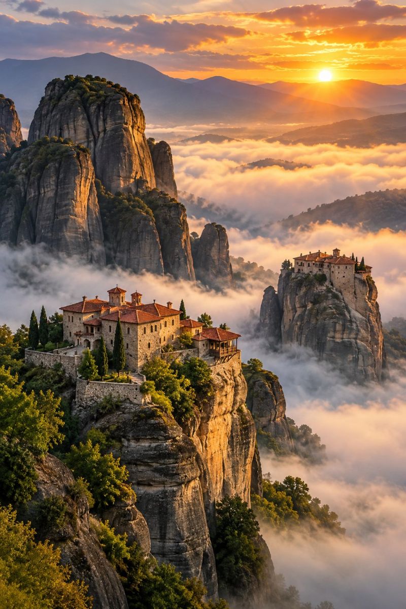 Meteores monasteres dessus nuages image accurate picture amazing demonstrating the mischiefs wild of human activities on la meteores monasteres dessus des nuages